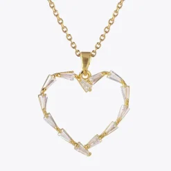 Caroline Svedbom Baguette Heart Necklace/Crystal- Halsband