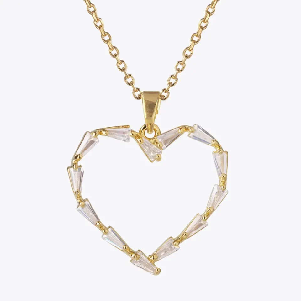 Caroline Svedbom Baguette Heart Necklace/Crystal- Halsband