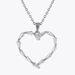 Caroline Svedbom Baguette Heart Necklace/Crystal- Halsband