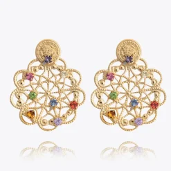 Caroline Svedbom Bohemian Coin Earrings/Rainbow Combo- Örhängen