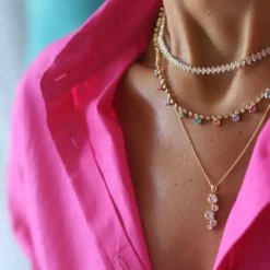 Caroline Svedbom Crystal Navette Necklace/Crystal- Halsband