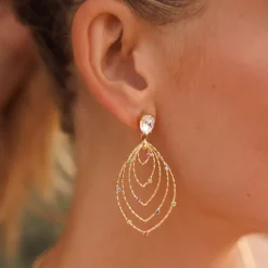 Caroline Svedbom Mini Lotus Earrings/Rainbow Combo- Örhängen