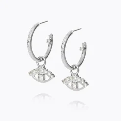 Caroline Svedbom Petite Greek Eye Loop Earrings/Crystal- Örhängen
