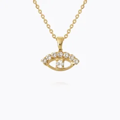 Caroline Svedbom Petite Greek Eye Necklace/Crystal- Halsband