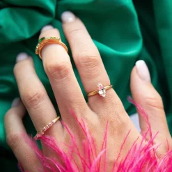 Caroline Svedbom Petite Navette Ring/Crystal- Ringar